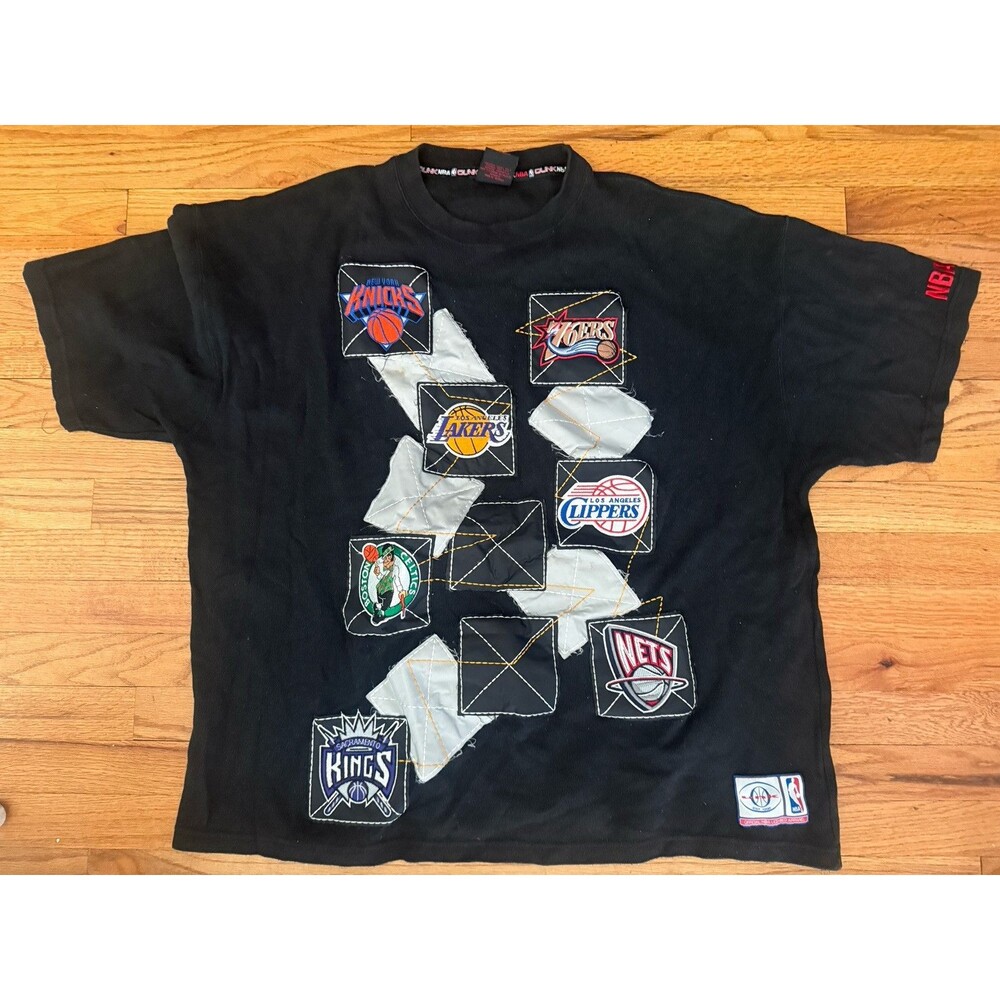 NBA Teams Shirt Mens 3X-Large Black Knicks Lakers 76ers UNK 90s Vintage Pullover